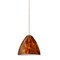 Besa Lighting Mia Cord Pendant, Amber Cloud, Satin Nickel Finish, 1x5W LED 1XT-177918-LED-SN - alternate 1